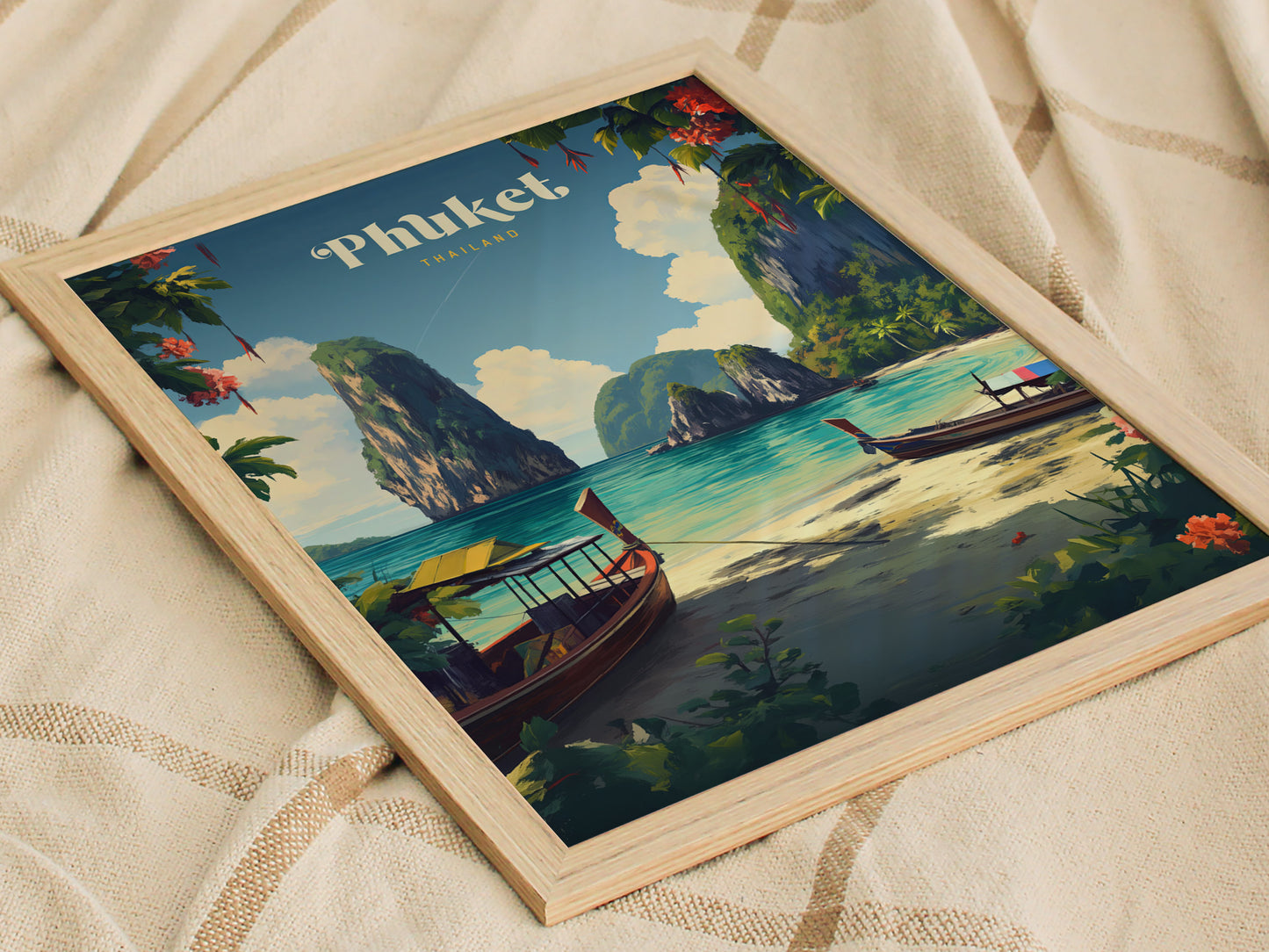 Phuket Thailand Poster | Andaman Coast Wall Art Print