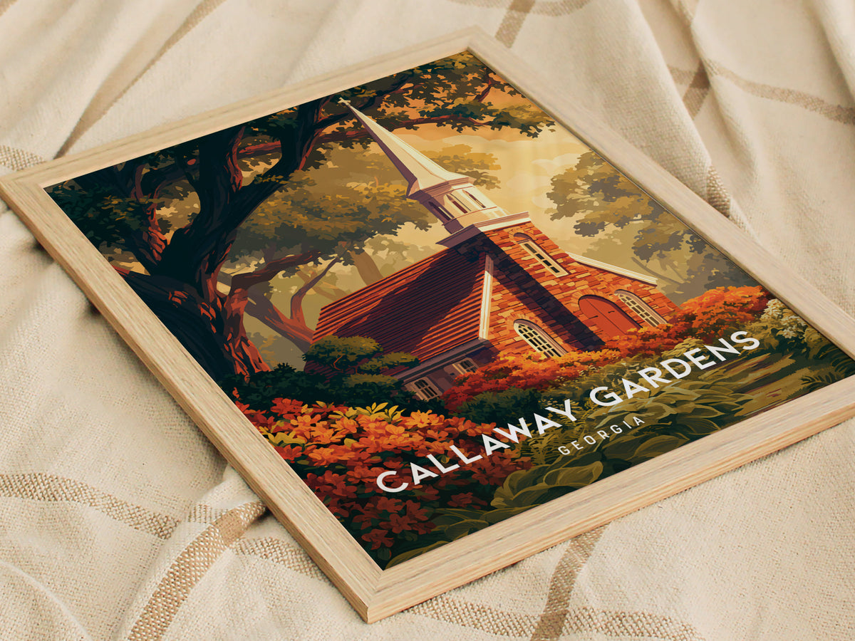 Callaway Gardens, Georgia Poster | Botanical Garden & Nature Wall Art — styled in a modern interior