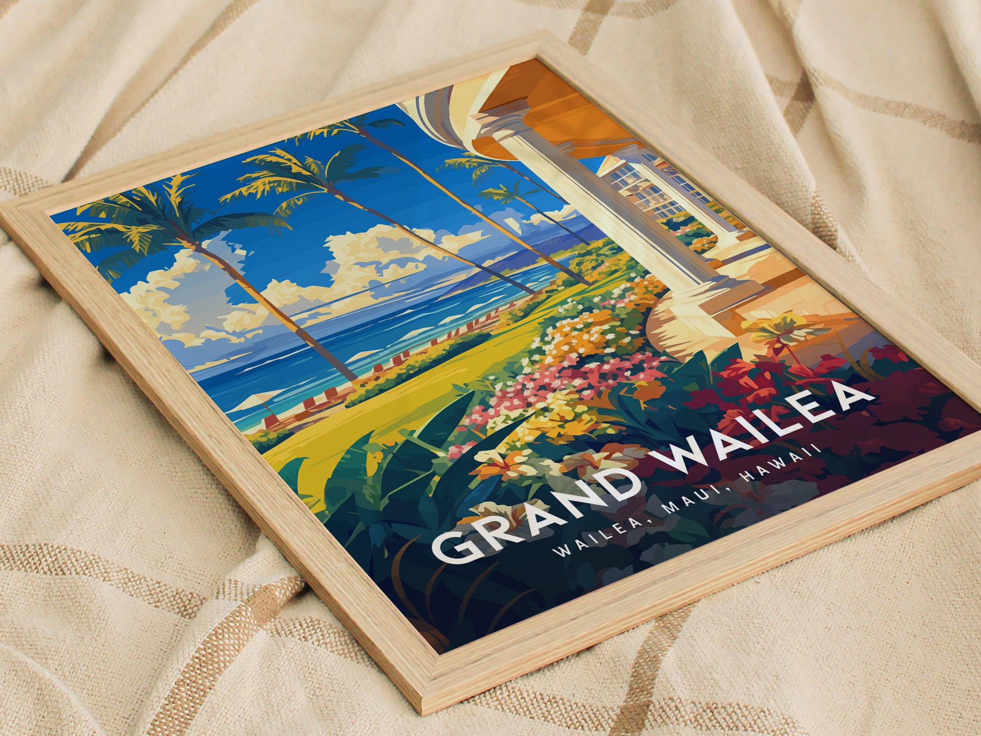 Grand Wailea Hotel Poster | Maui Hawaii Beach Island Wall Art