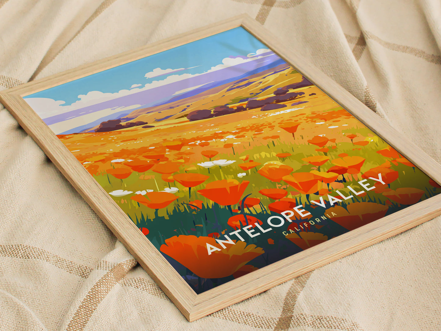 Antelope Valley Poppy Field Poster | California Super Bloom Wall Art | Framed or Unframed
