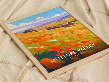 Antelope Valley Poppy Field Poster | California Super Bloom Wall Art | Framed or Unframed