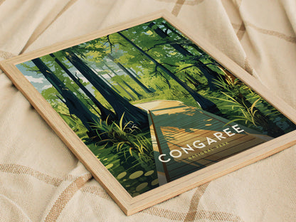 Congaree National Park Poster | South Carolina Nature Wall Art | Framed or Unframed