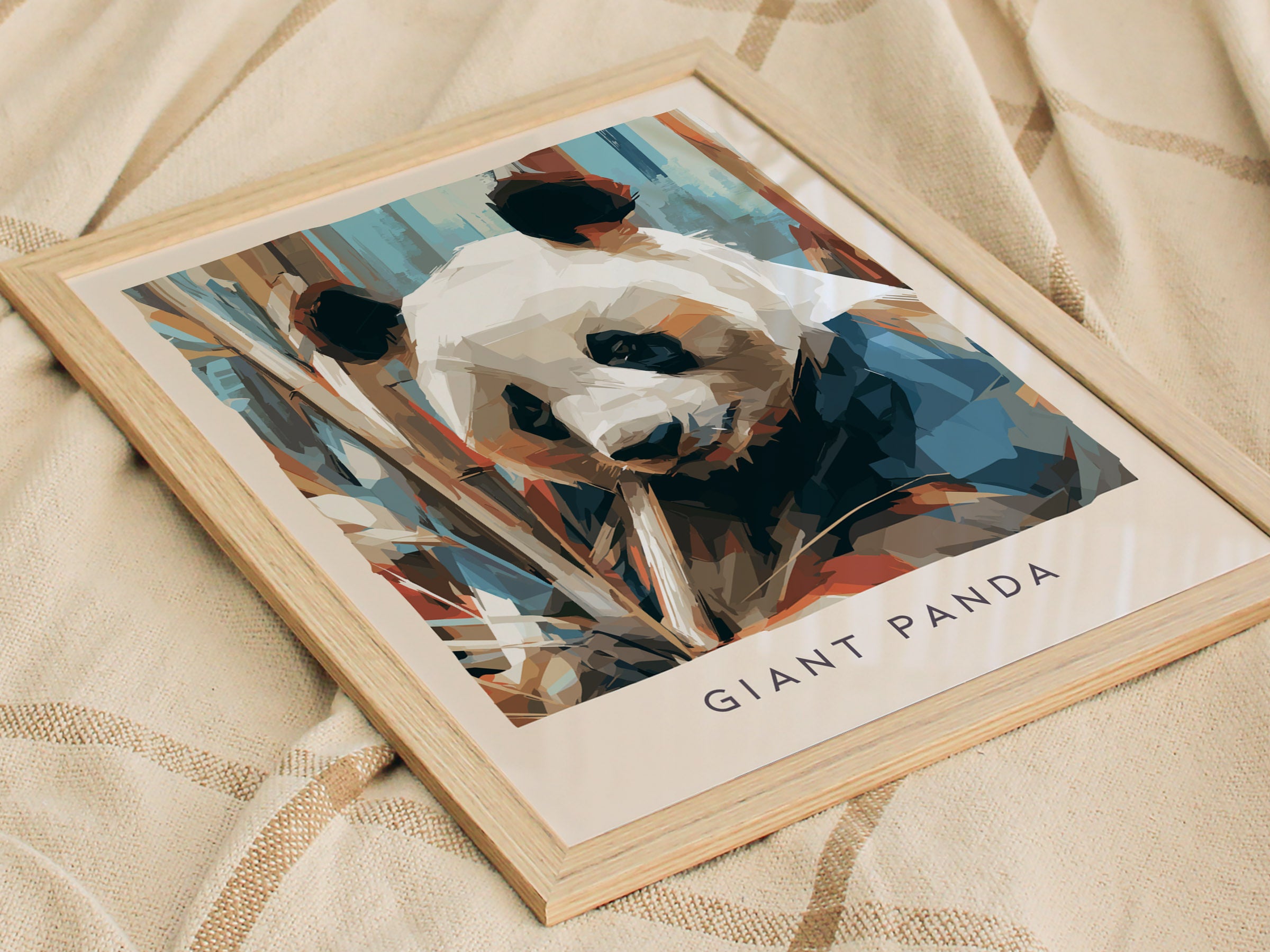 Giant Panda, China Poster | Bamboo Forest Wildlife Art Wall Art