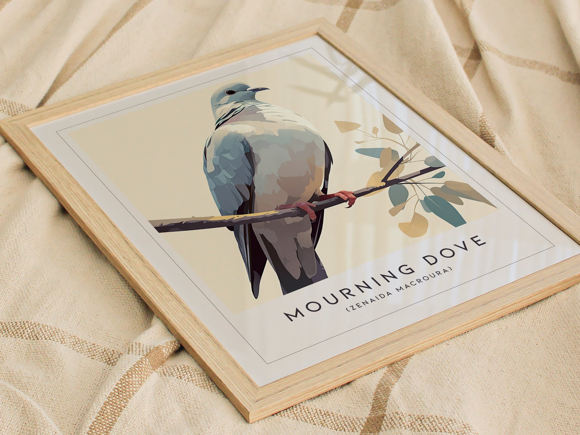 Mourning Dove Poster | Tranquil Bird Wall Art Print
