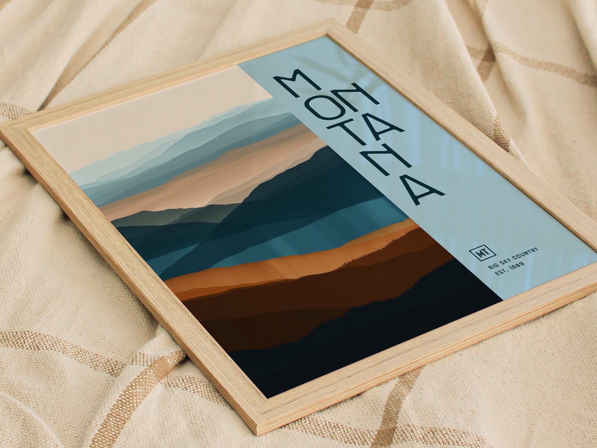Montana Minimalist Poster | Big Sky State Wall Art