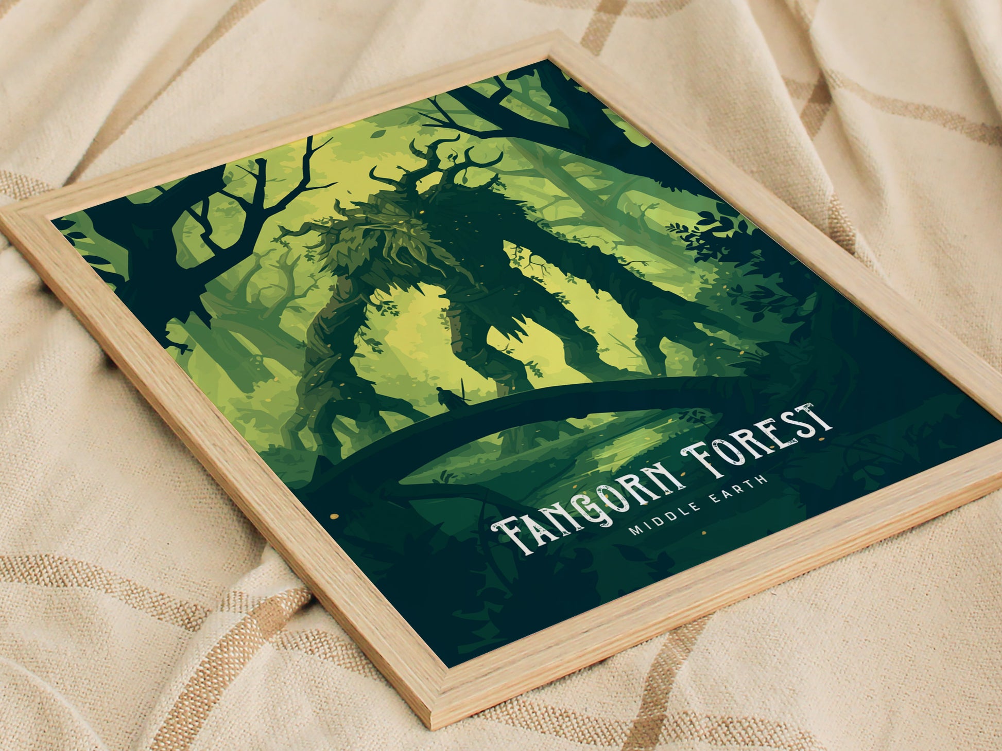 Fangorn Forest Poster | Lord of the Rings Fantasy Wall Art | Framed or Unframed