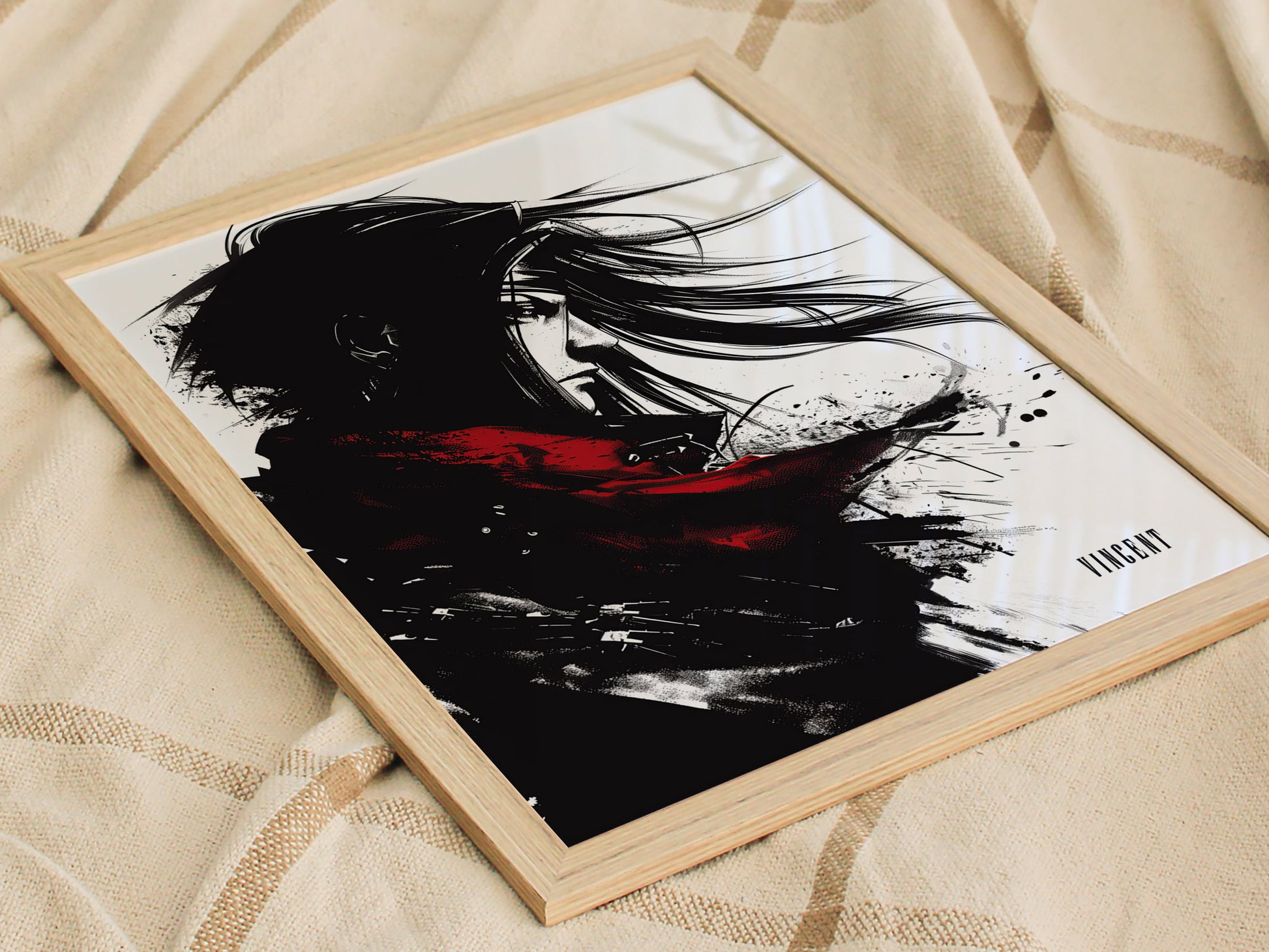 Vincent FF7 Poster | Final Fantasy VII Art | Framed or Unframed