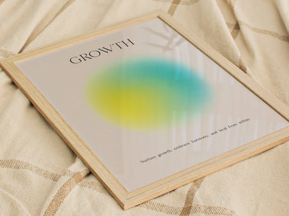 Growth Aura Poster | Minimalist Modern Wall Art | Inspire Growth, Harmony, and Healing