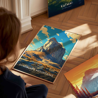 Guadalupe Mountains Poster | Texas National Park Landscape Wall Art