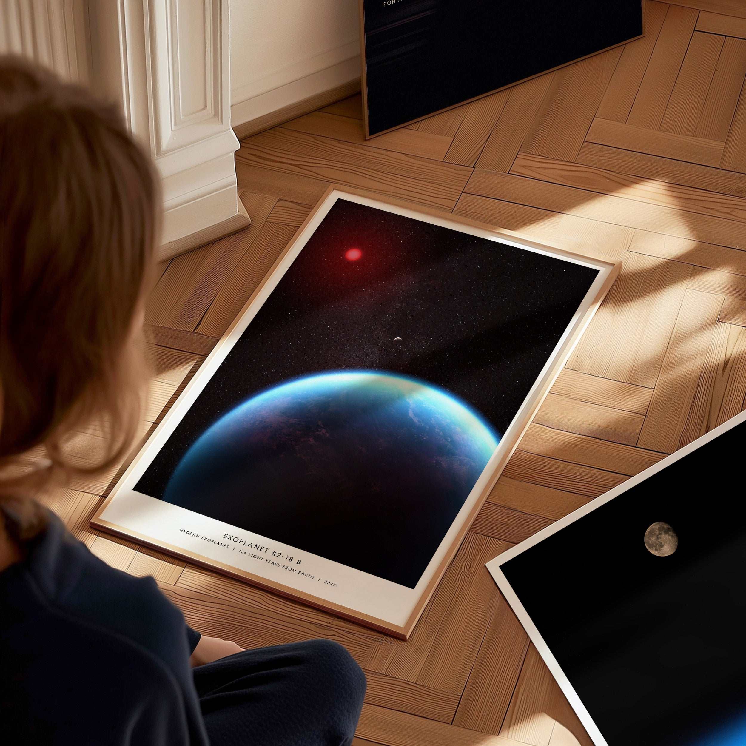 K2-18 b Exoplanet Poster | Hycean World JWST Wall Art | Swell Scenes