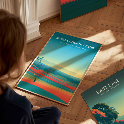 Riviera Country Club, Los Angeles, California Poster | Iconic Links & Fairway Beauty Wall Art — styled in a modern interior