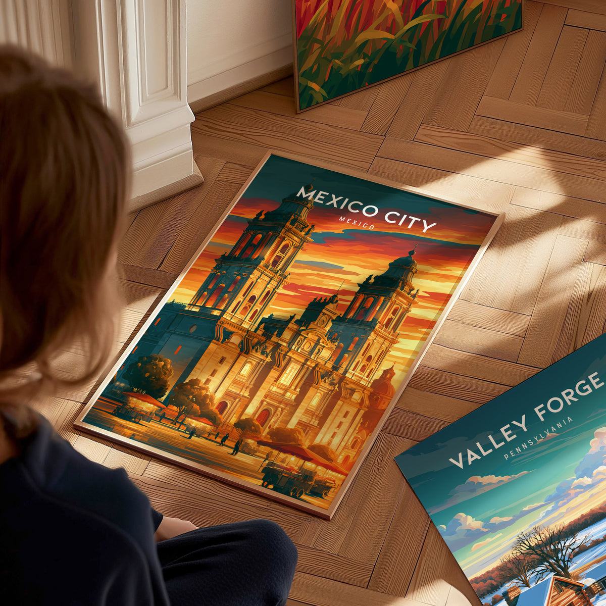 Mexico City, Mexico Poster | Vibrant Culture & Architecture Wall Art — styled in a modern interior