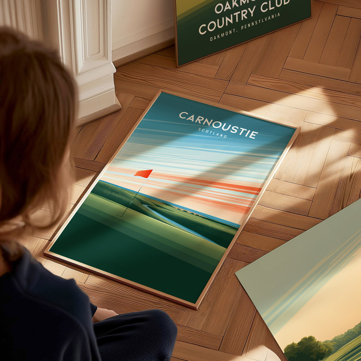Carnoustie, Scotland Poster | Country Club Decor Golfer Gift Wall Art — styled in a modern interior