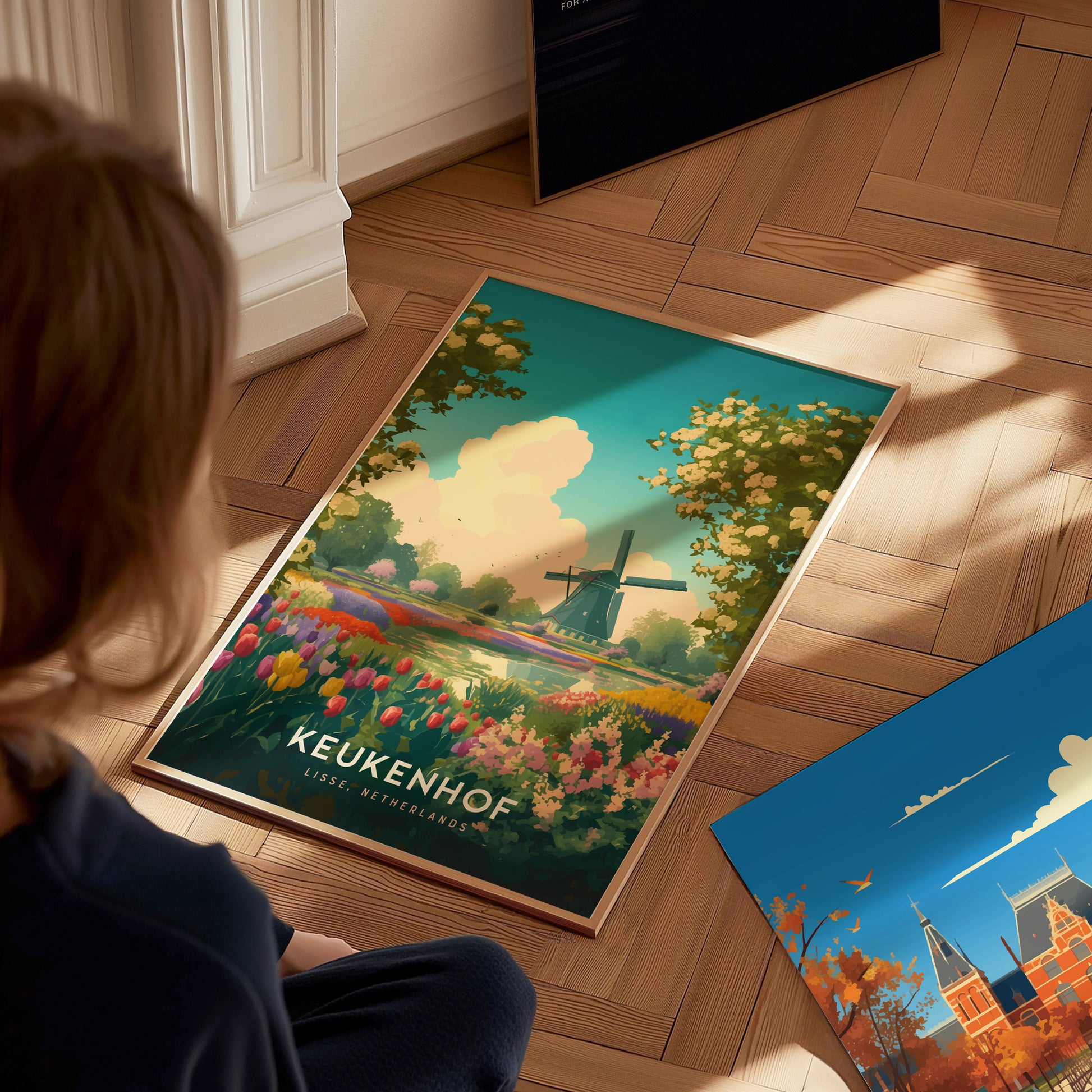 Keukenhof Gardens Poster | Dutch Tulip Garden Wall Art