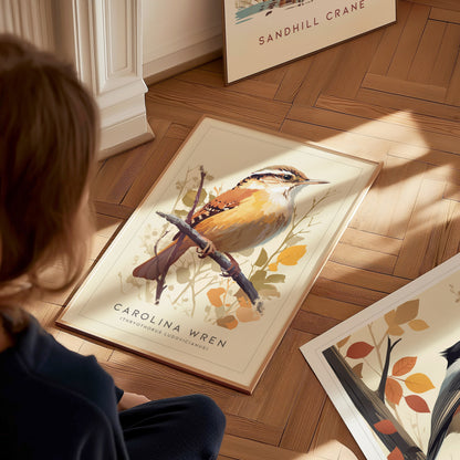 Carolina Wren Audubon Print | Bird Lover Wall Art | Framed or Unframed