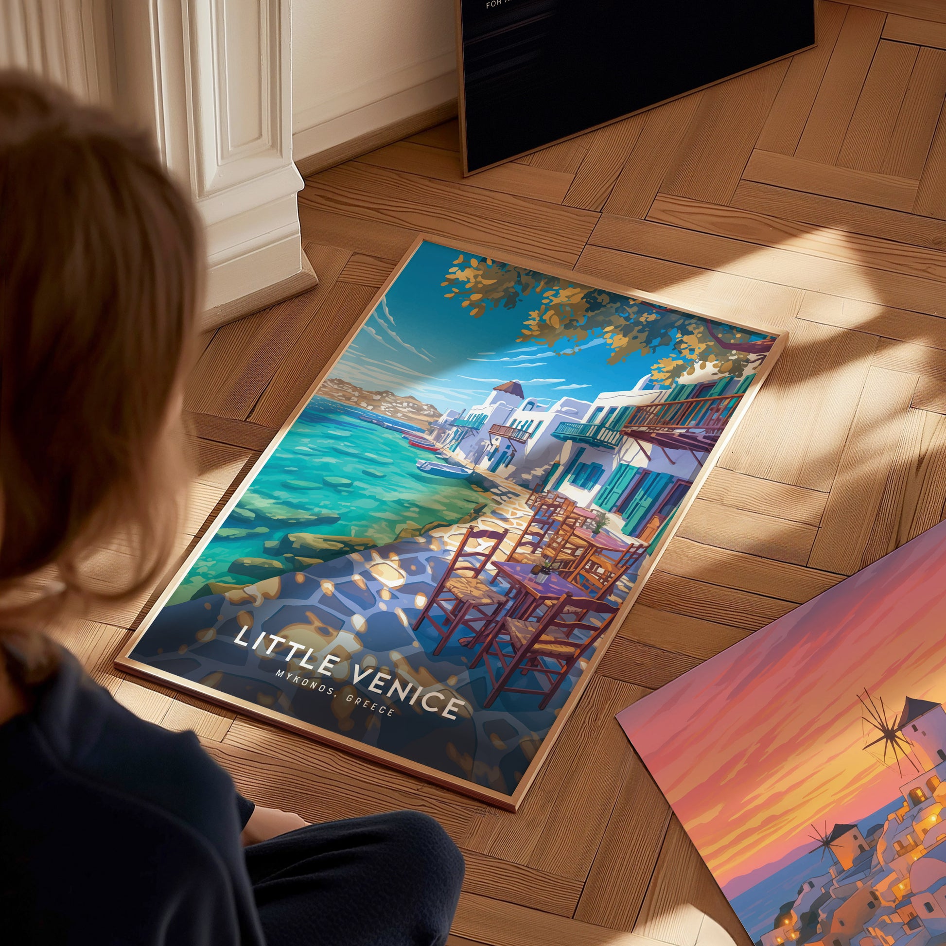 Little Venice Mykonos Poster | Greek Island Wall Art