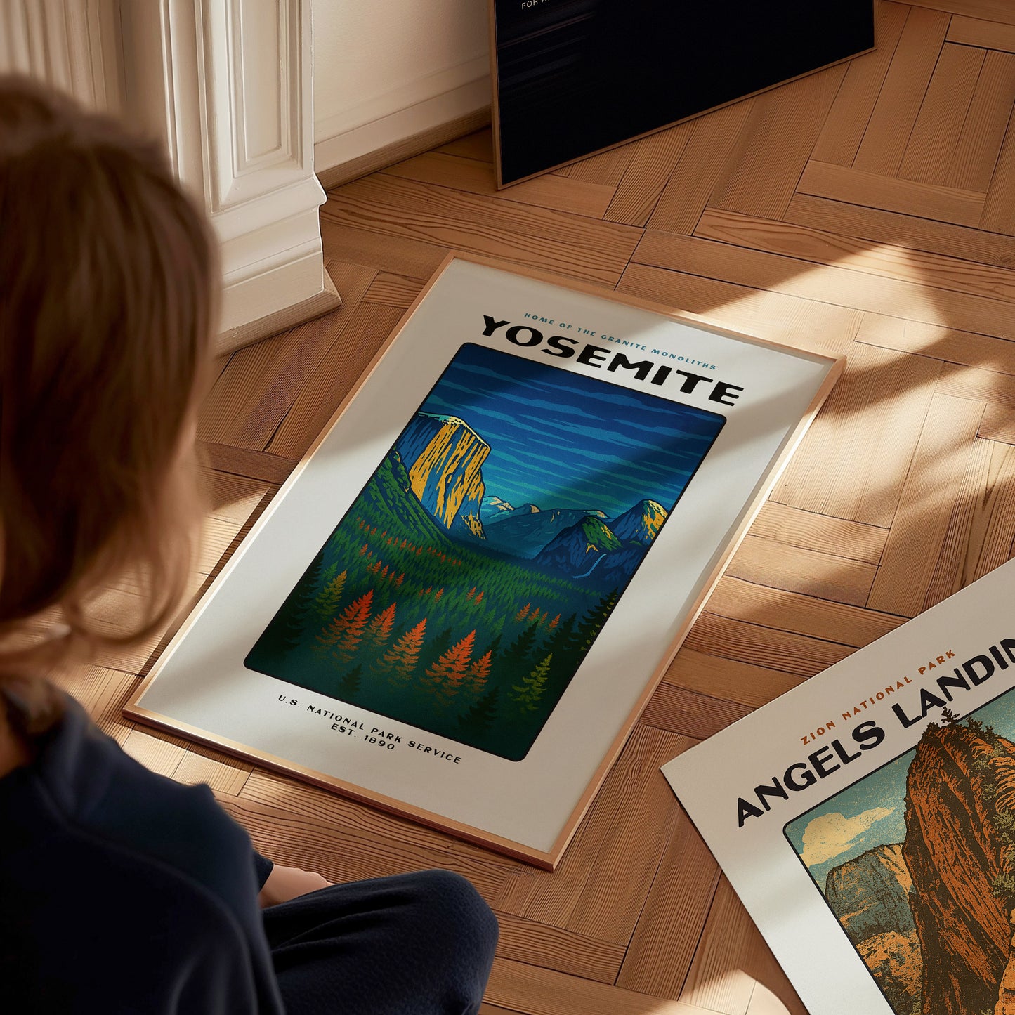 Yosemite National Park Poster | Vintage WPA-Style Travel Wall Art Print