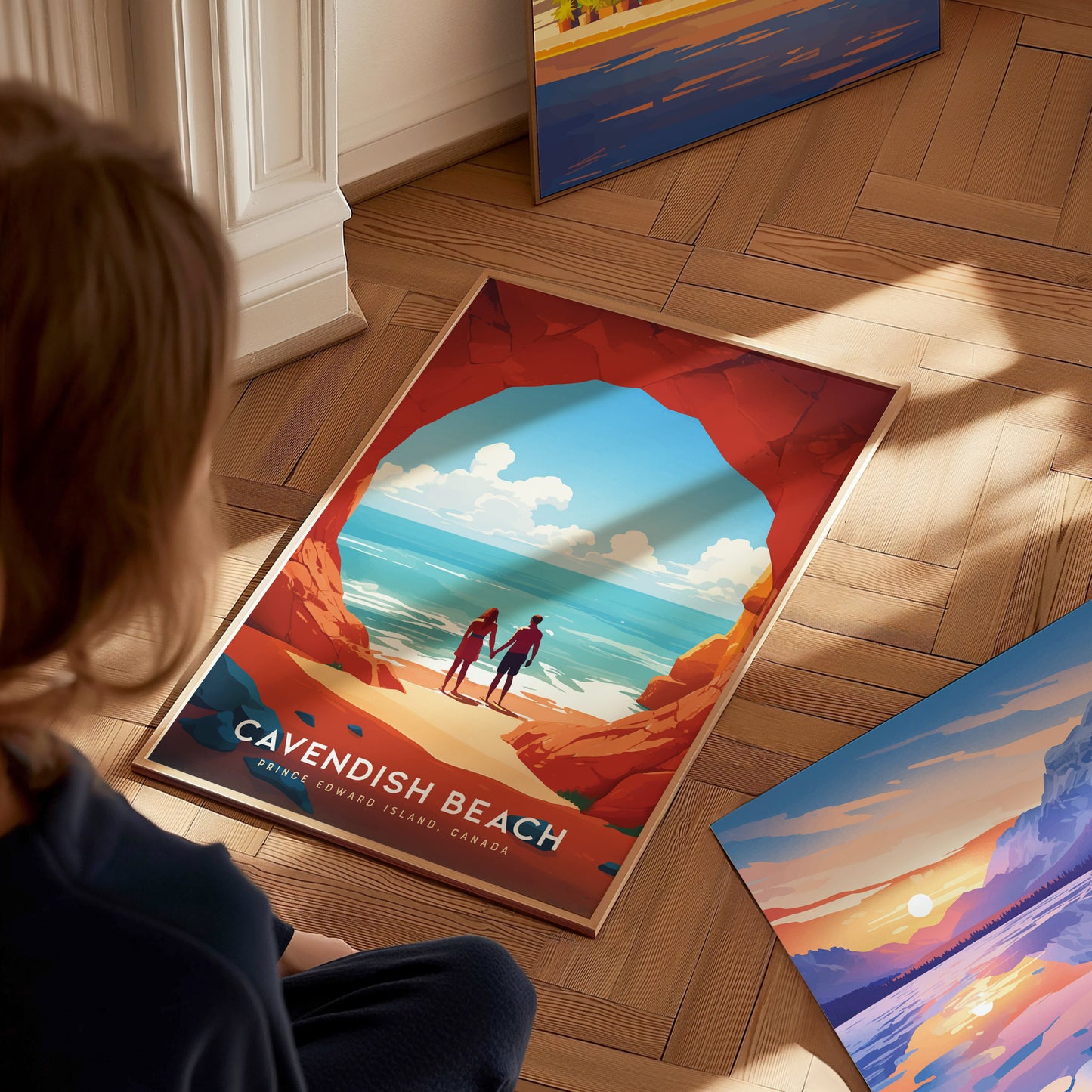 Cavendish Beach Poster | Prince Edward Island Canada Coastal Wall Art | Framed or Unframed