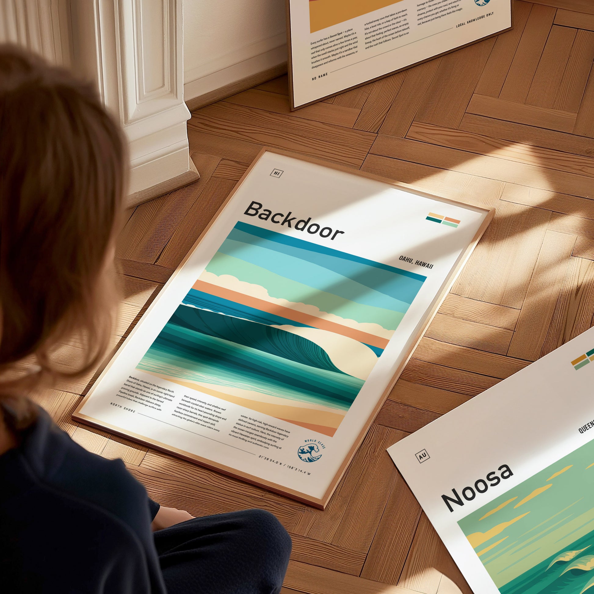 Backdoor Surf Spot Poster | North Shore Oahu Hawaii Wall Art | Framed or Unframed