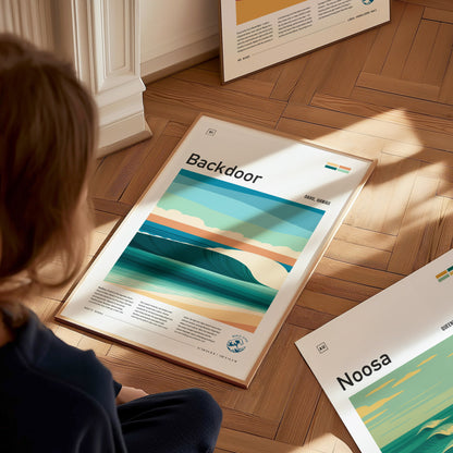 Backdoor Surf Spot Poster | North Shore Oahu Hawaii Wall Art | Framed or Unframed