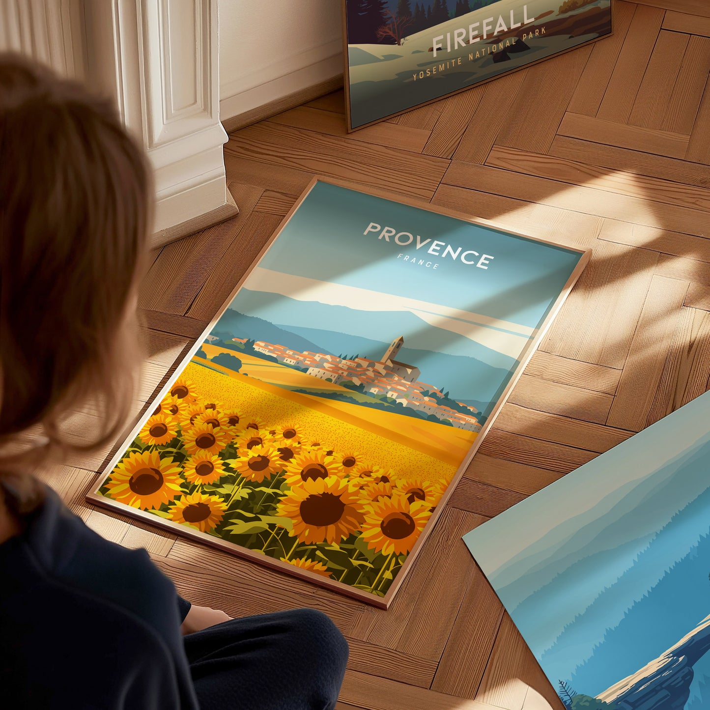 Provence, France Poster | Lavender Fields & Village Charm Wall Art — styled in a modern interior