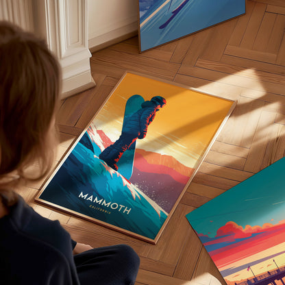 Mammoth Mountain Poster | California Ski Snowboard Wall Art