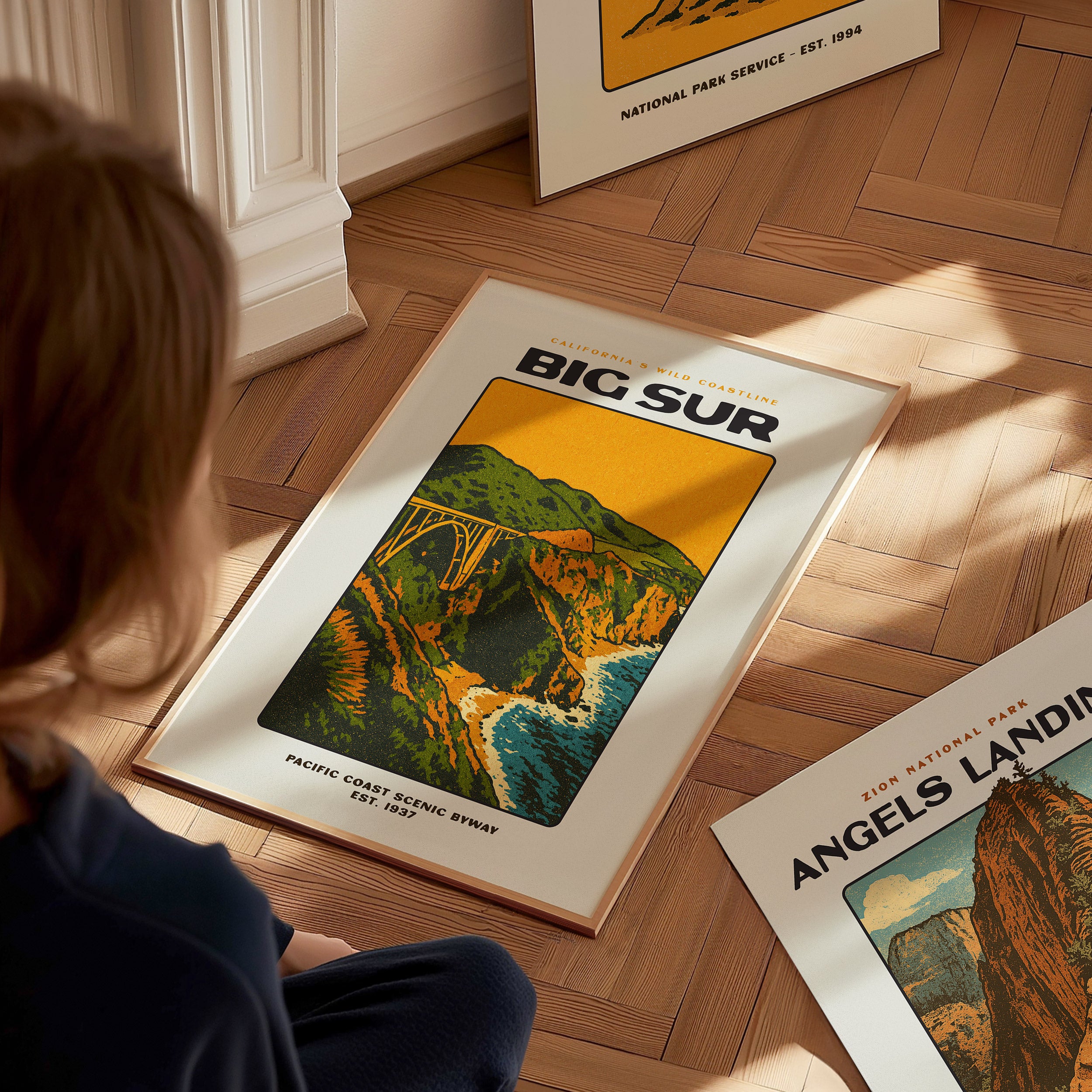 Big Sur Vintage Travel Poster | California Pacific Coast Highway