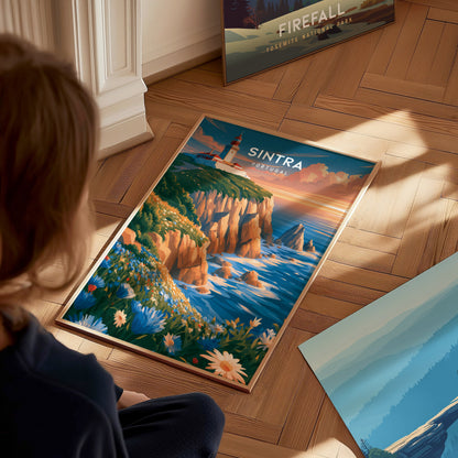 Sintra, Portugal Poster | Enchanted Palace & Misty Hills Wall Art — styled in a modern interior