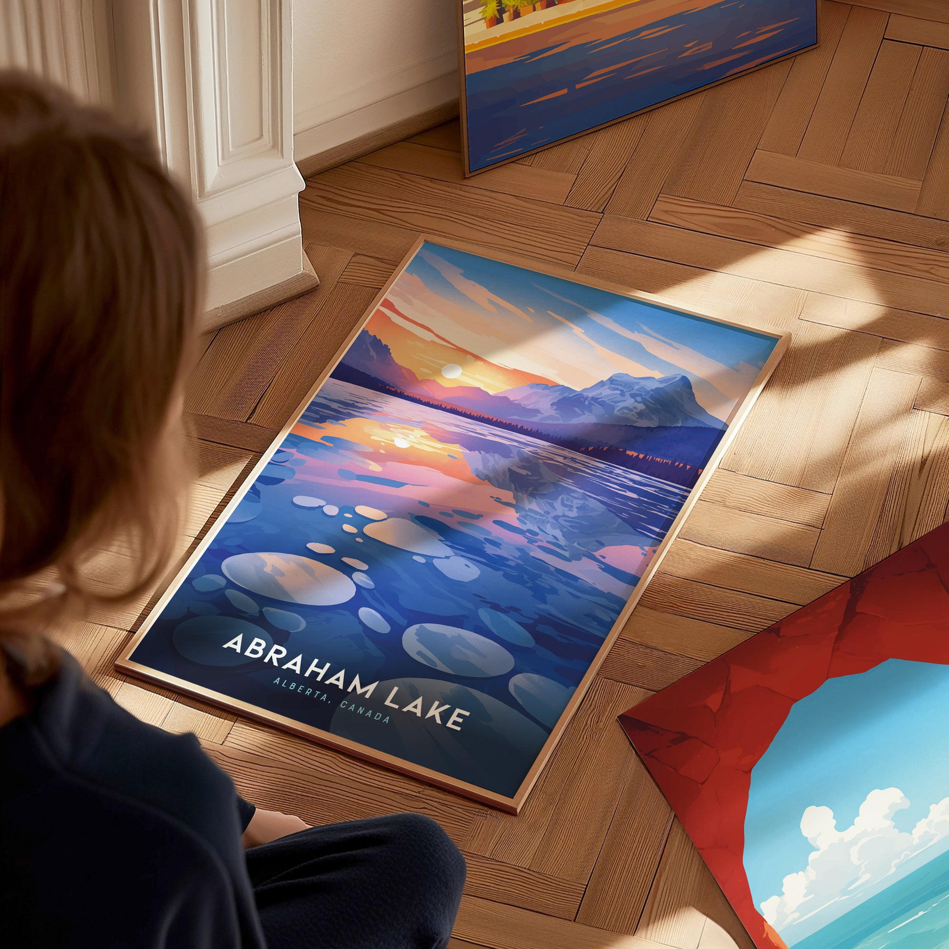 Abraham Lake Canada Poster | Alberta Canadian Rockies Landscape Wall Art