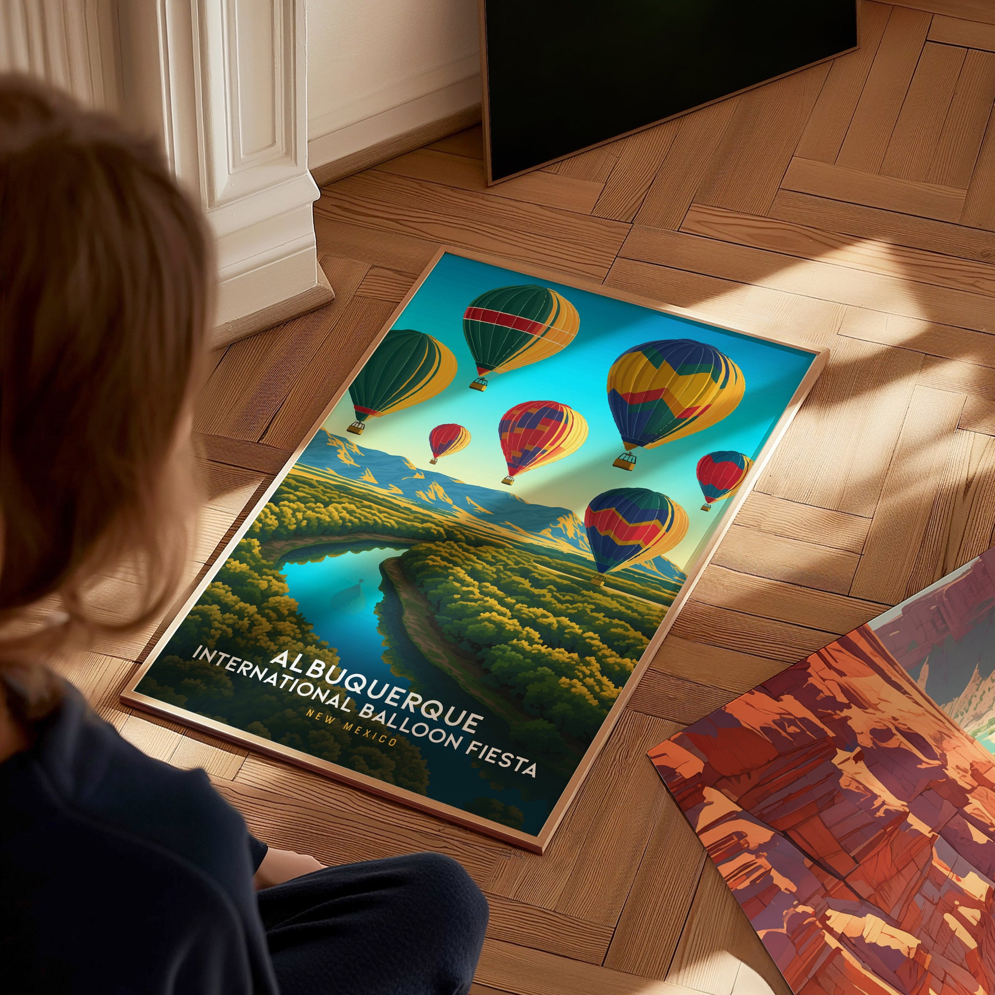 Albuquerque Balloon Fiesta Poster | New Mexico Festival Wall Art | Framed or Unframed