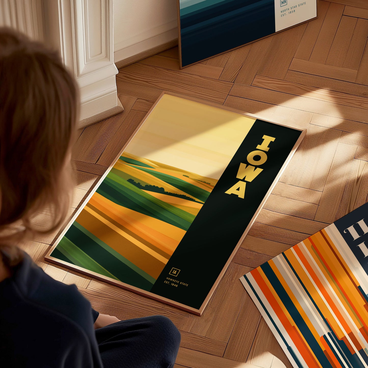 Iowa Poster | The Hawkeye State Wall Art