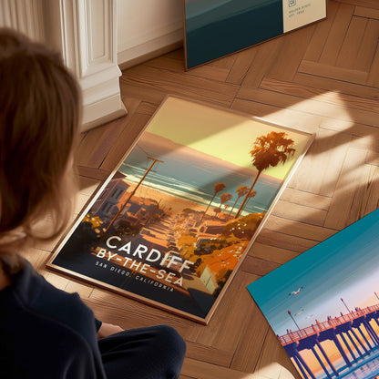 Cardiff By The Sea California Poster | San Diego North County Wall Art | Framed or Unframed