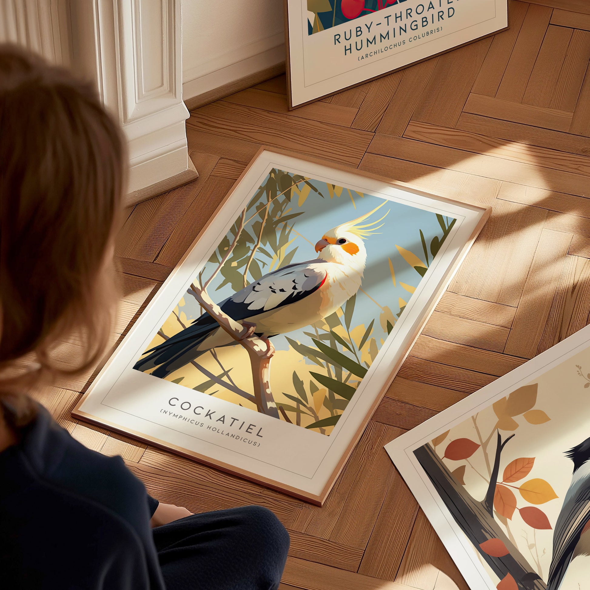 Cockatiel Parakeet Poster | Parrot Bird Lover Wall Art | Framed or Unframed