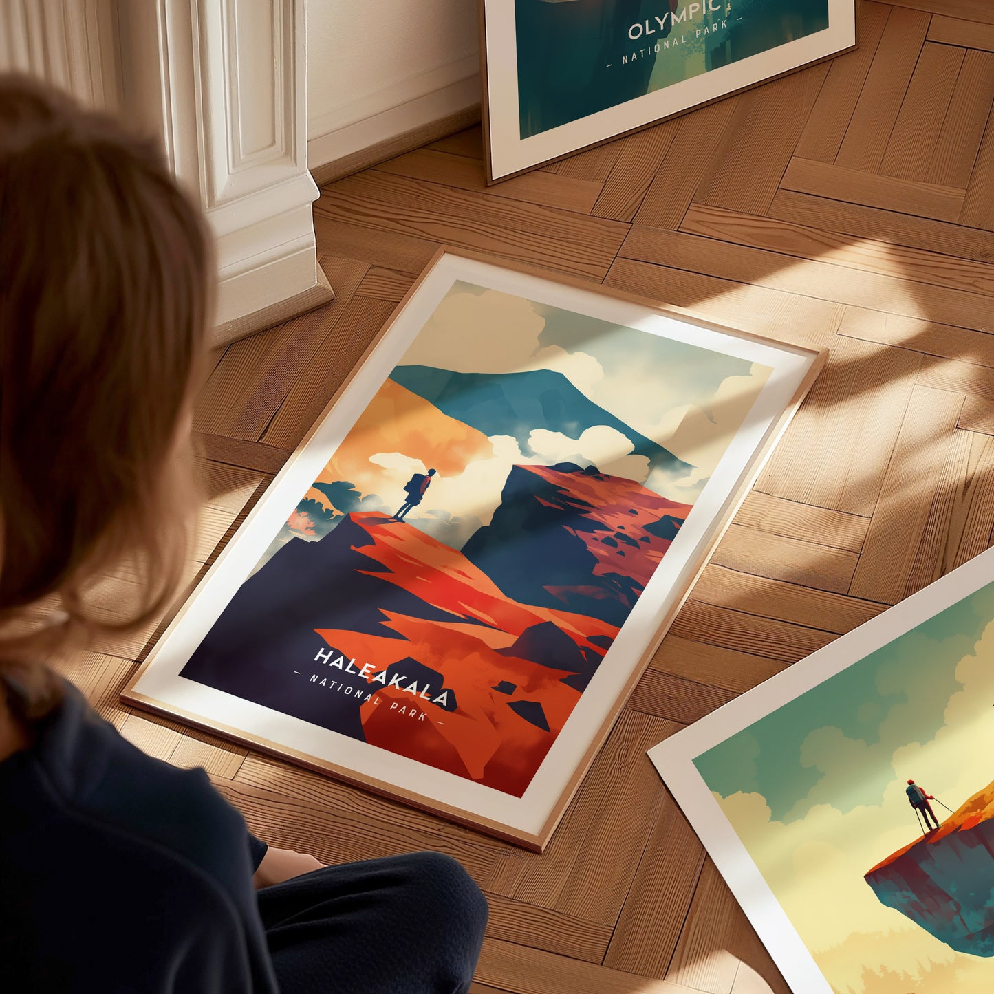 Haleakala Minimalist Poster | Maui Volcano National Park Wall Art