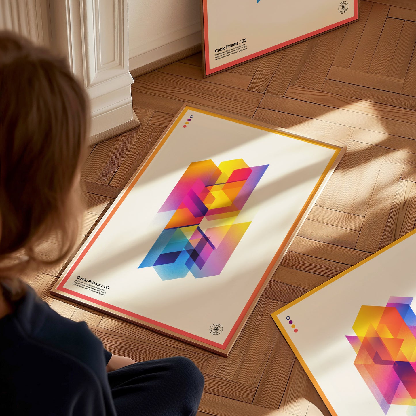 Cubic Prisms / 03 | Modern Abstract Poster | Minimal Design Wall Art | Framed or Unframed