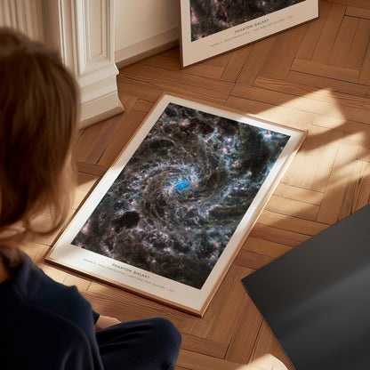 PHANTOM GALAXY Landscape Poster | NASA Space Photography Wall Art — styled in a modern interior