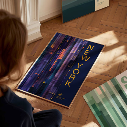 New York Travel Poster | NYC Skyline Wall Art Print