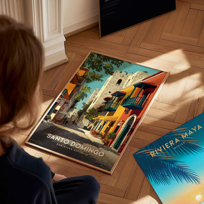 Santo Domingo Poster | Dominican Republic Art | Colonial Zone Decor
