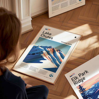 Lake Chutes Breckenridge Poster | Colorado Extreme Terrain Ski Run Wall Art