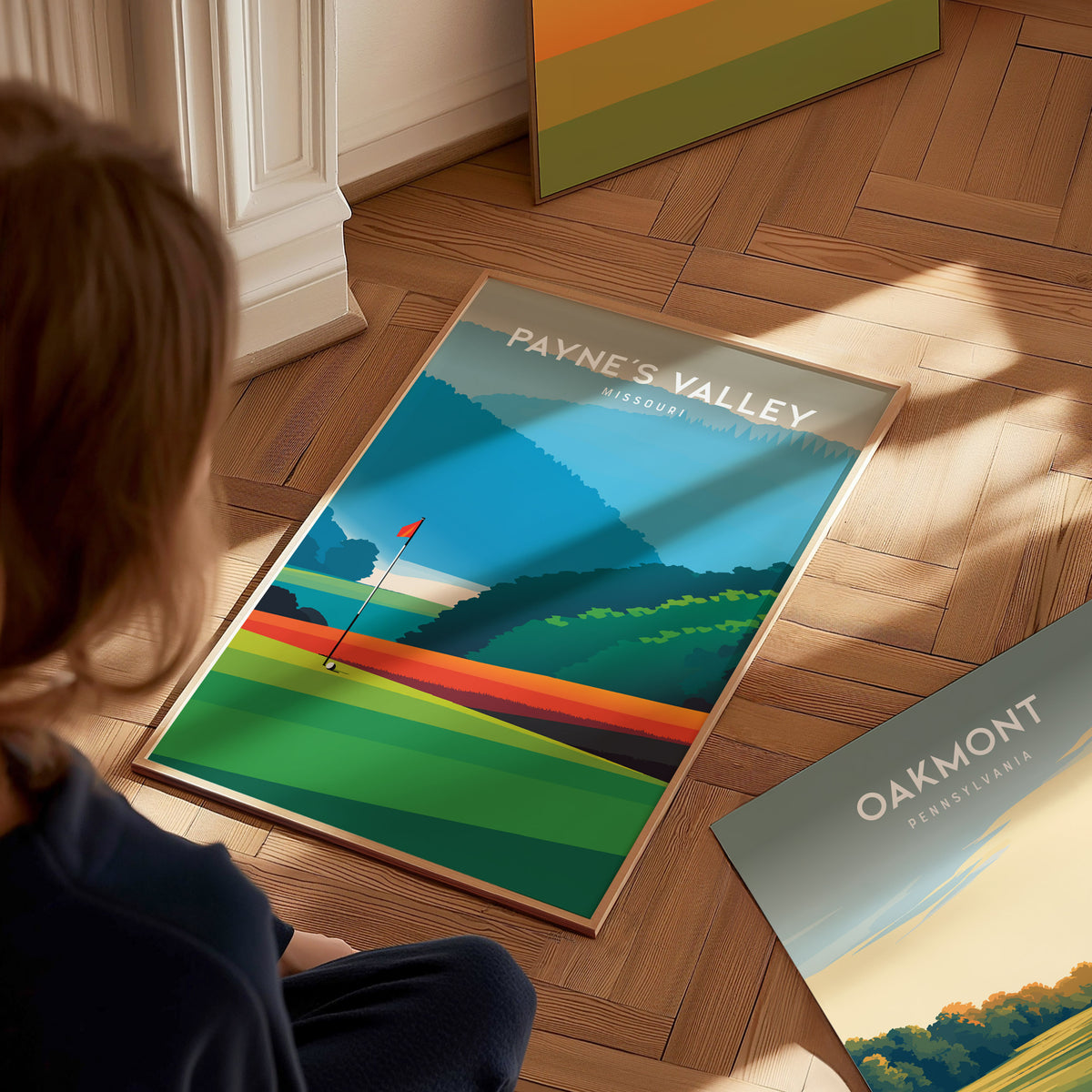 Payne's Valley, Missouri Poster | Links Poster & Golfer Gift Wall Art — styled in a modern interior
