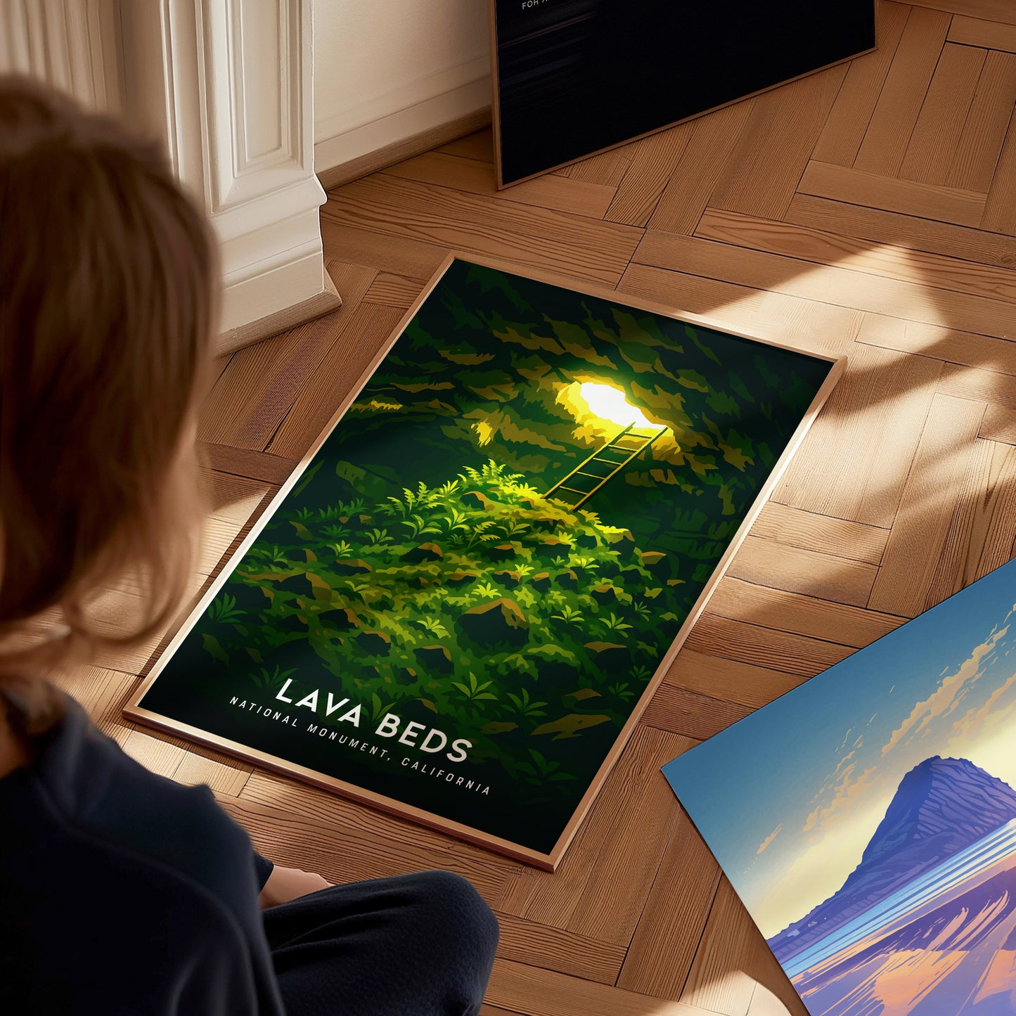 Lava Beds National Monument Poster | California Lava Tube Cave Wall Art