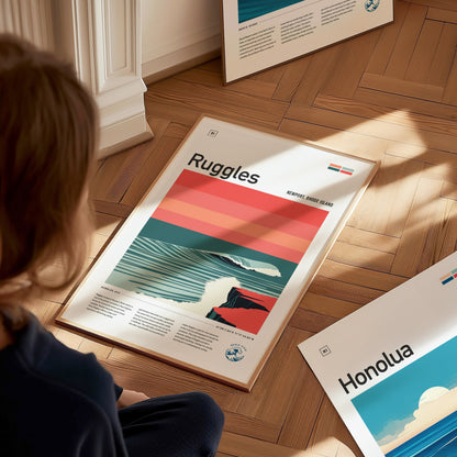 Ruggles Poster | Newport Rhode Island Surf Spot | East Coast Wave Art