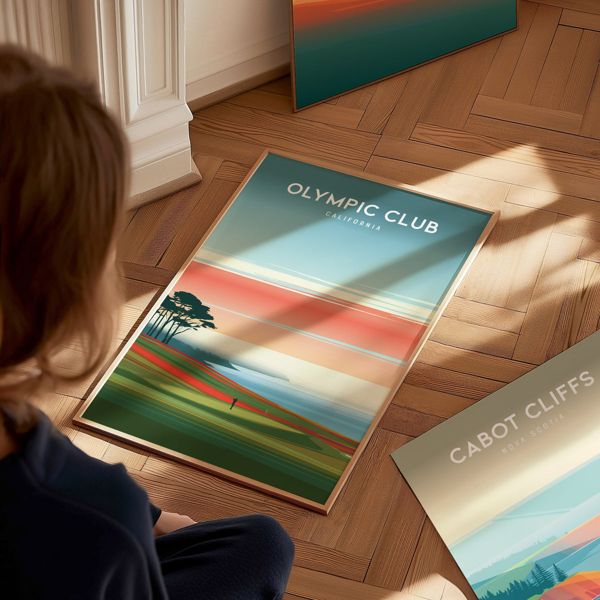 Olympic Club, California Poster | Links Poster & Golfer Gift Wall Art — styled in a modern interior