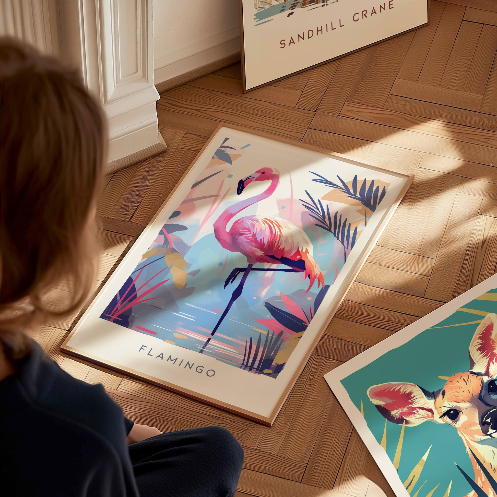 Pink Flamingo Poster | Tropical Wall Art | South Florida Audubon Print