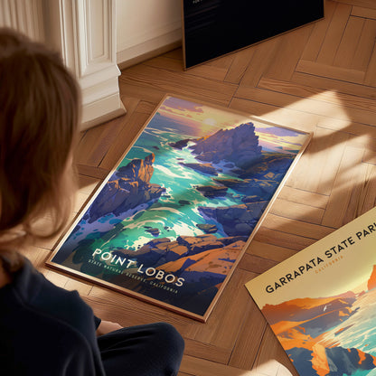 Point Lobos State Natural Reserve Poster | California Coastal Travel Print