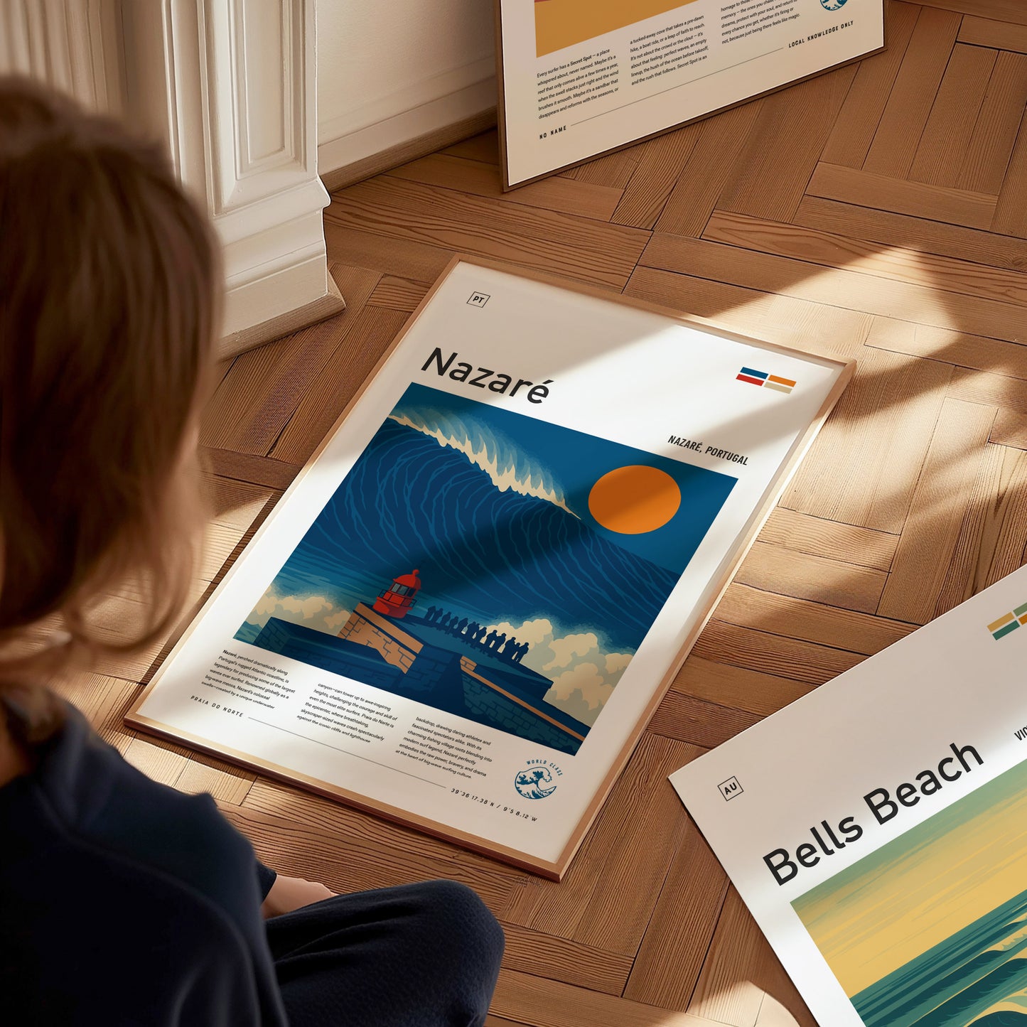 Nazare Big Wave Surf Poster | Big Wave Surf Art Print