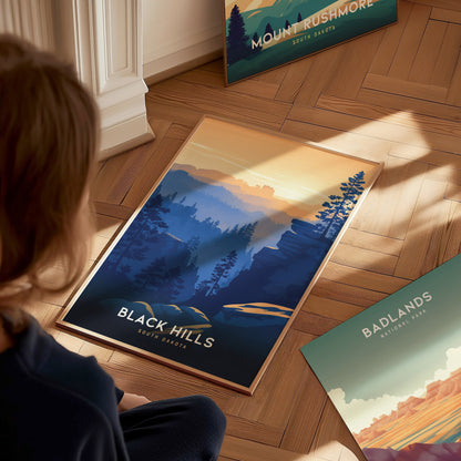 Black Hills Travel Print | South Dakota Nature Wall Art | Framed or Unframed