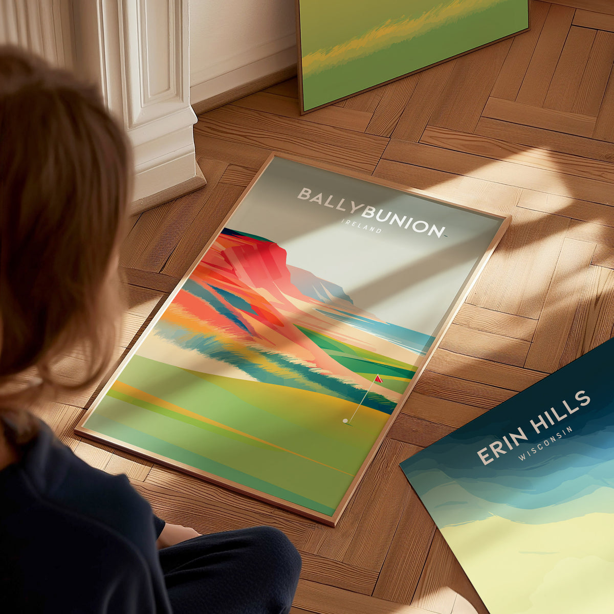 Ballybunion, Ireland Poster | Links Poster & Golfer Gift Wall Art — styled in a modern interior