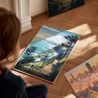 Lands End Trail Poster | San Francisco Coastal Hike Wall Art