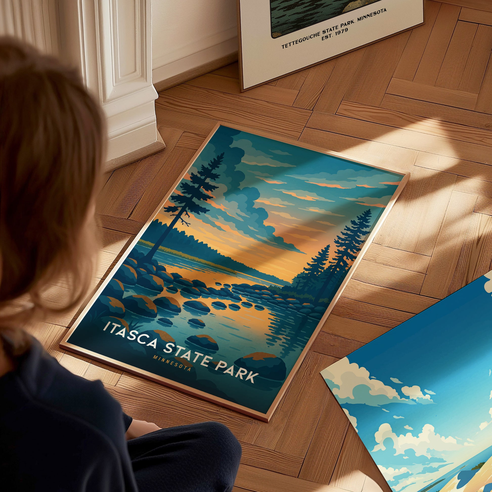 Itasca State Park Poster | Mississippi Headwaters Minnesota Wall Art